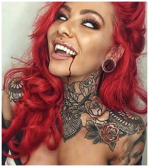 [ Blood-Delirious Inked Up Vampire Babe ]