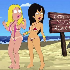 MILFs from American Dad hit the beach