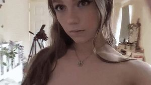 busty teen shows pierced nipples