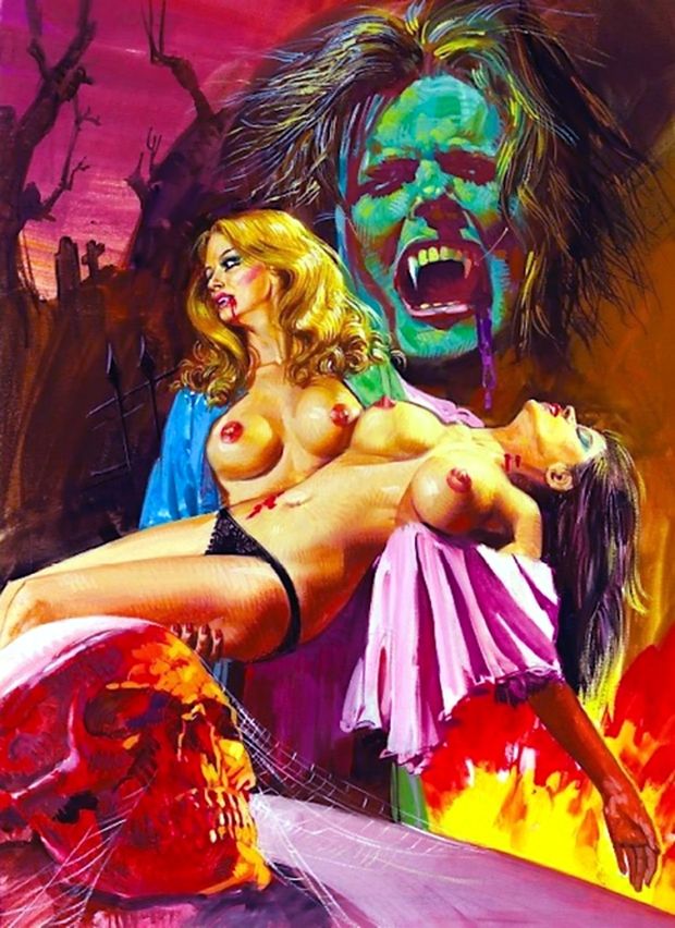 This blood sucking whore likes her victims with big tits and hard nipples!