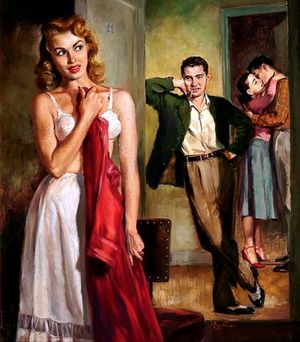 Her own teenage son looked at her with lust in his eyes and she loved it! So she continued teasing him!