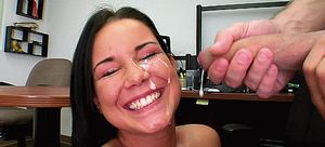 Happy Slut Gets a Face Full Of Cum....