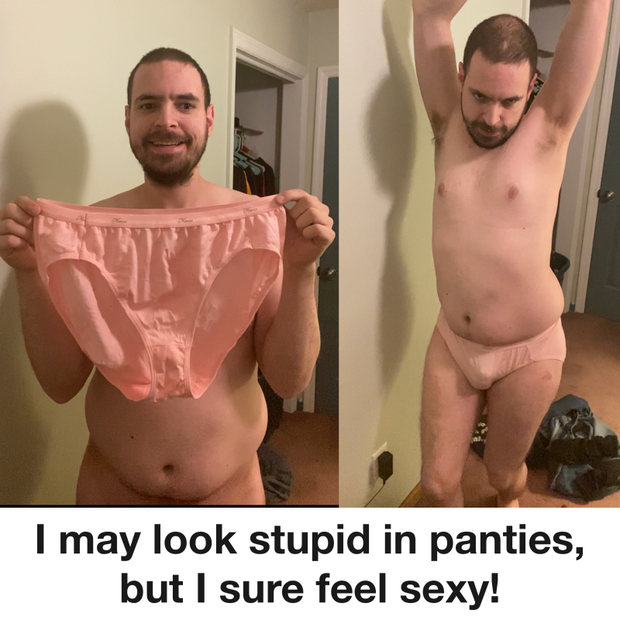 Presenting pink panties