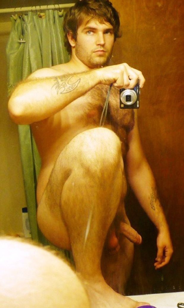 Hairy Nude Man Selfie
