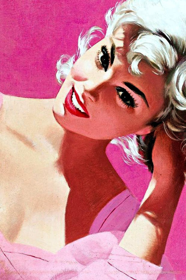 Beautiful blonde painting