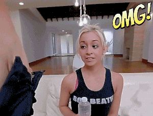 She is shocked by Sean lawless's huge thick juicy cock