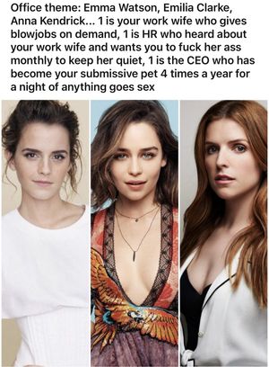 Emma work wife, Anna is HR, and Emilia is CEO