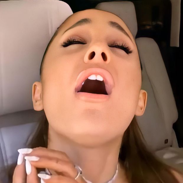 Ariana climaxing in car