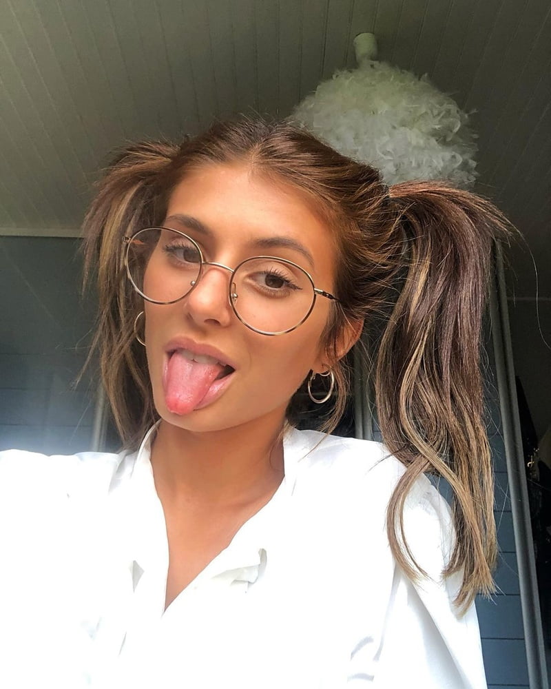 cute nerd tongue