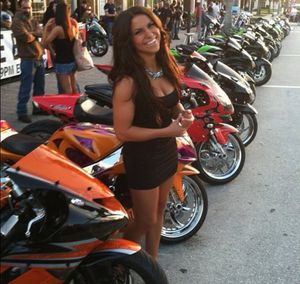 Bet she was fun for the bikers to get their hands on