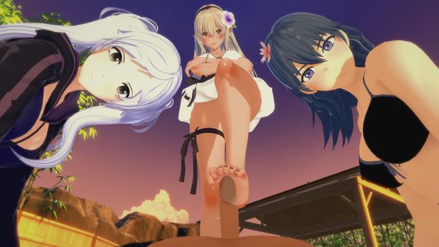 Fire Emblem - Footjob party - Corrin x Robin x Byleth - Hentai