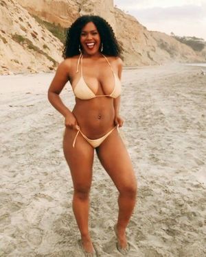 Gracie Golden at the beach