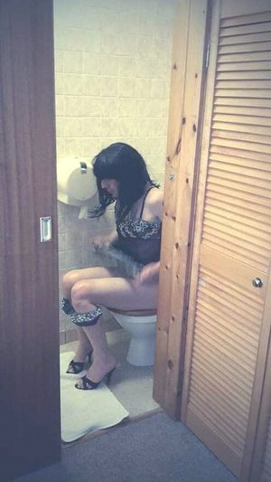 Sissy get caught by spy cam