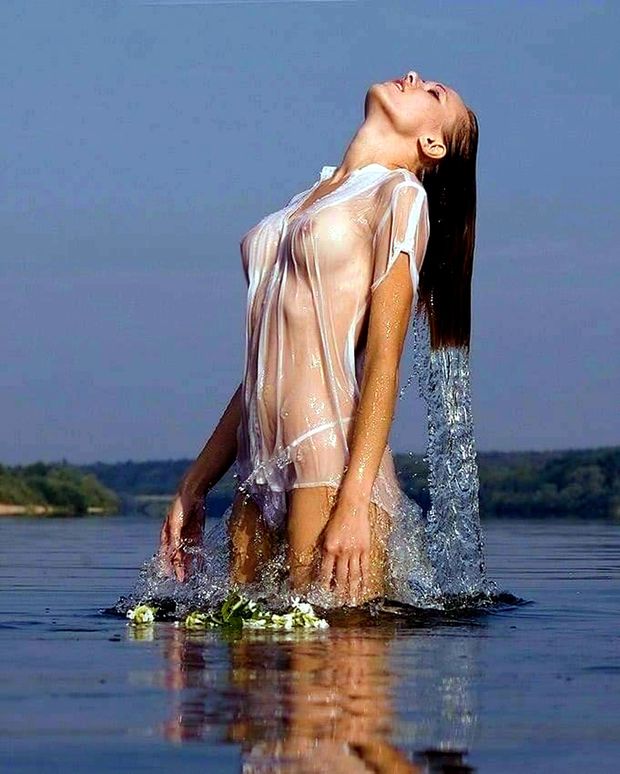Sexy bitch in the lake