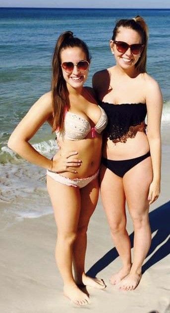 Hot teens in bikinis. Damn that one has perfect jugs!