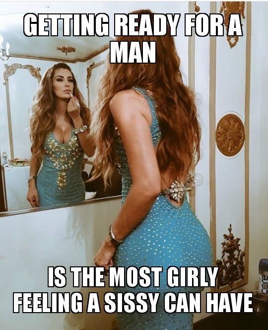 Sissy getting ready for a man