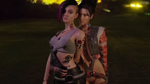 Judy Alvarez and Panam teasing 2