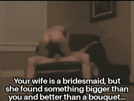 Bridesmaid finds something better than a bouquet and her husband