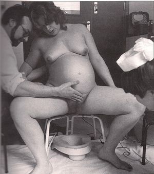 Note how the host is helped in the birthing process-see the filter start cleaning and the disposal pan.