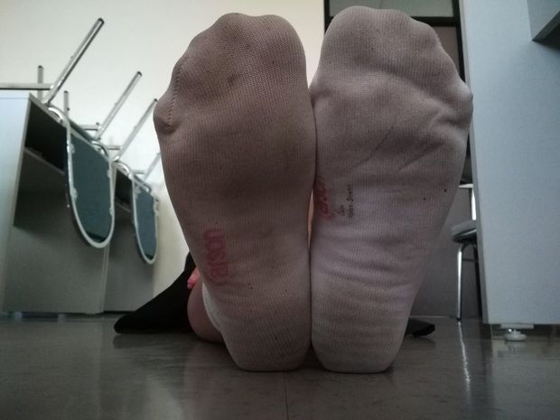 Sexy dirty socks she wearing for 5 days in row