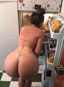 Babe bent over in fridge with big ass
