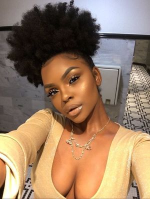 [ Nice #Soft-Cleavaged HairUp Babe ]