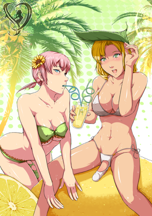 Two Futanari At A Beach