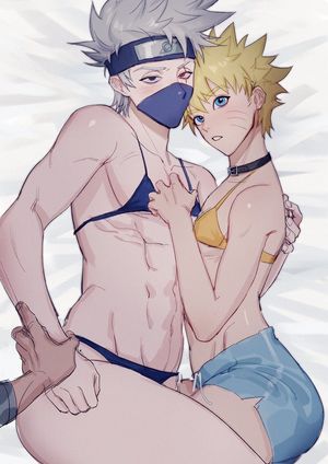 Kakashi and naruto stuck in femboi mode