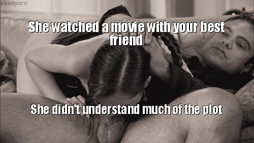 I busted them when I heard Kaley gagging on his dick.