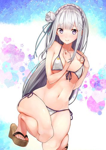 Emilia Hot Bikini (Re:Zero Kara Hajimeru Isekai Seikatsu)