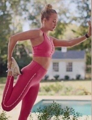 Carrie has to stretch first