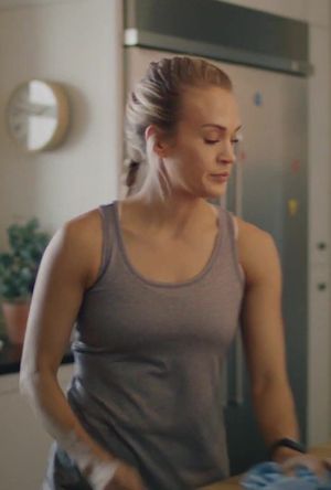 Carrie in the kitchen