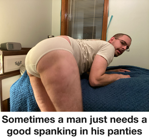Man Spanked In Panties