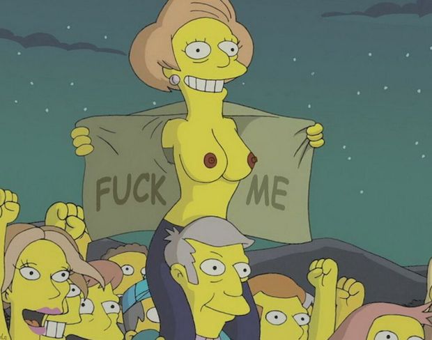 Edna Krabappel flashing at concert
