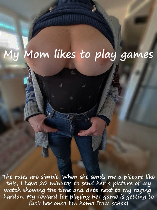 Big tit mom plays games