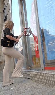 perfect ass walking in white pants 4