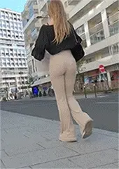 perfect ass walking in white pants 9