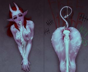 Demon whore with make-up