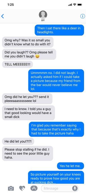 Showing off to her friend