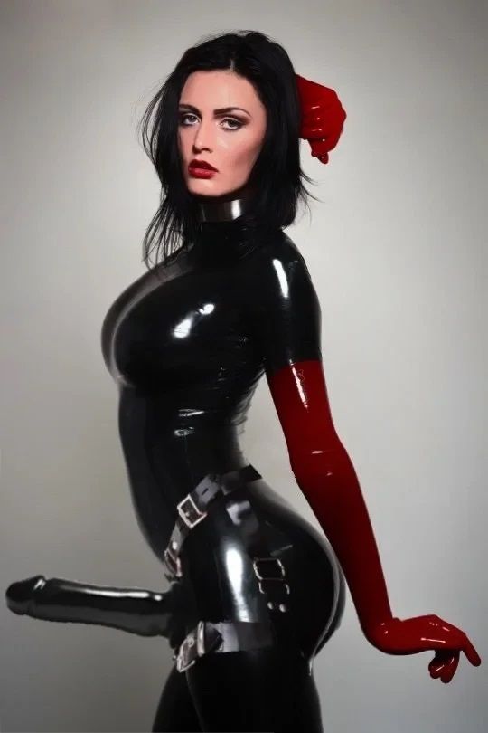 Sexy bitch shows off her big fat cock