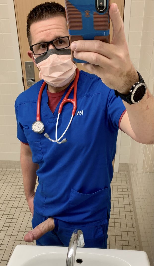 Sexy male nurse with a big dick