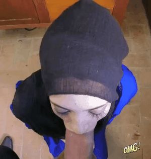 Muslim worshipping a huge thick uncut infidel cock