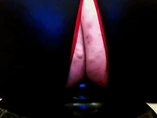 superchub gimp sitting on huge butt plug anal fat slave