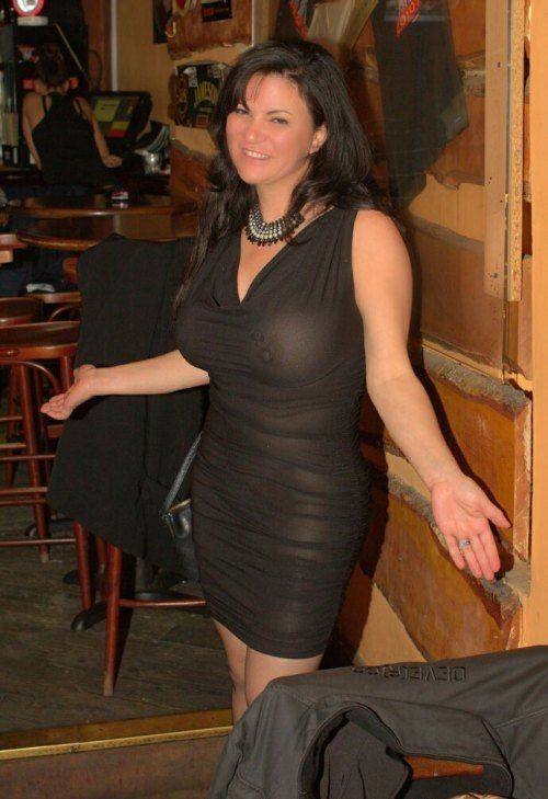 Mature Wife In Sheer Dress