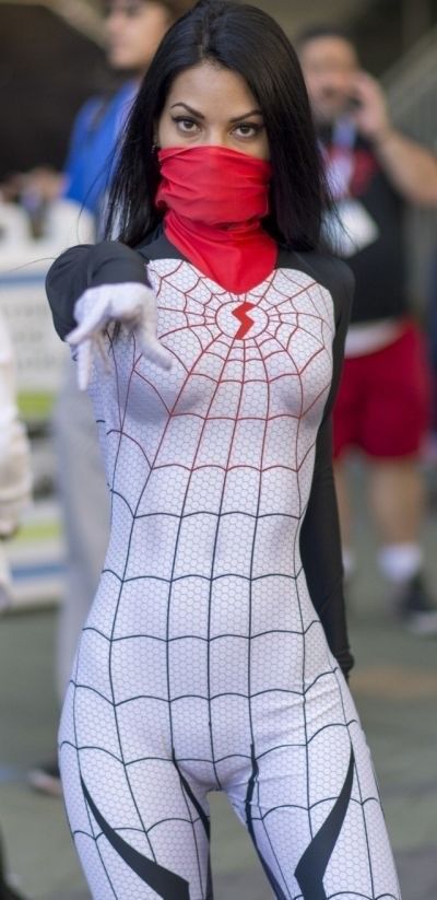 Skin tight Silk cosplay
