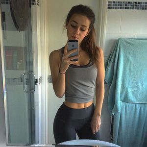 Tight British teen in yoga clothes