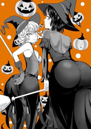 tatsumaki, saitama, and fubuki (one-punch man) drawn by kawa