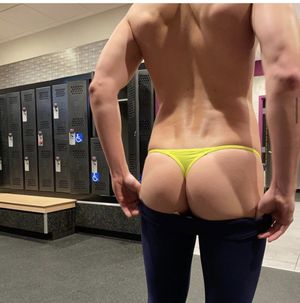 Locker room gay thong