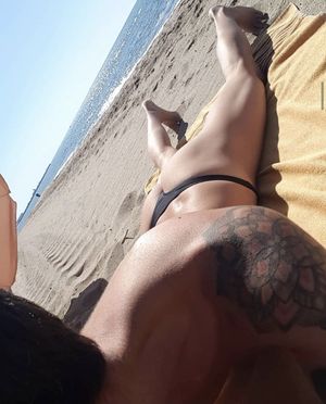 Gay ass at the beach
