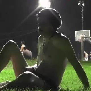 Guy giving himself a piss shower